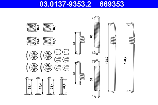 ATE Lisatarvikute komplekt, trummelpiduriklotsid 03.0137-9353.2