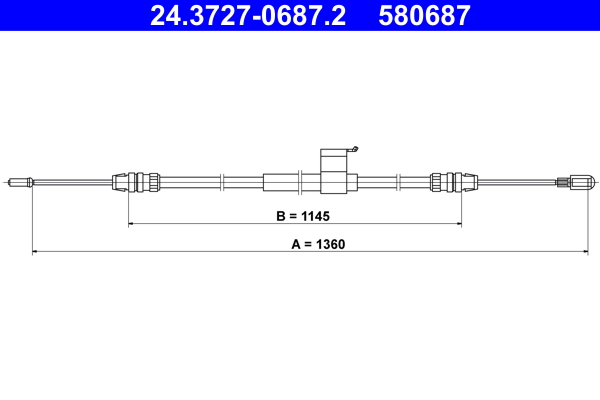 ATE Vajer, parkeringsbroms 24.3727-0687.2