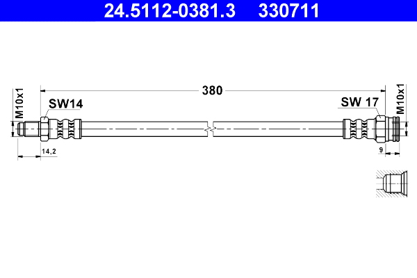 ATE Pidurivoolik 24.5112-0381.3