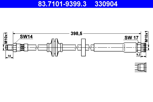 ATE Pidurivoolik 83.7101-9399.3