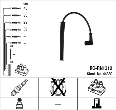 NGK Süütesüsteemikomplekt 44330
