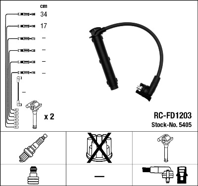 NGK Tändkabelsats 5405