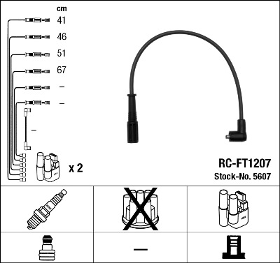 NGK Süütesüsteemikomplekt 5607