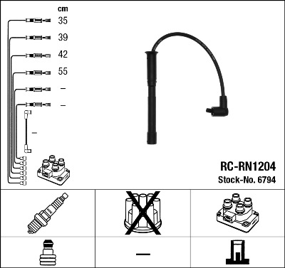 NGK Süütesüsteemikomplekt 6794