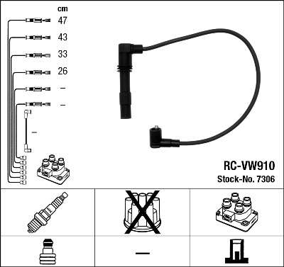 NGK Süütesüsteemikomplekt 7306