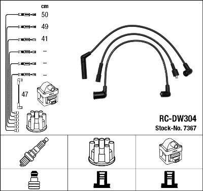 NGK Süütesüsteemikomplekt 7367