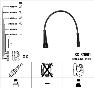 NGK Süütesüsteemikomplekt 8183