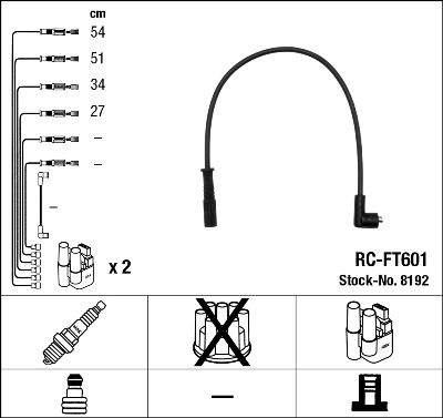 NGK Süütesüsteemikomplekt 8192