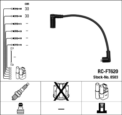 NGK Süütesüsteemikomplekt 8503