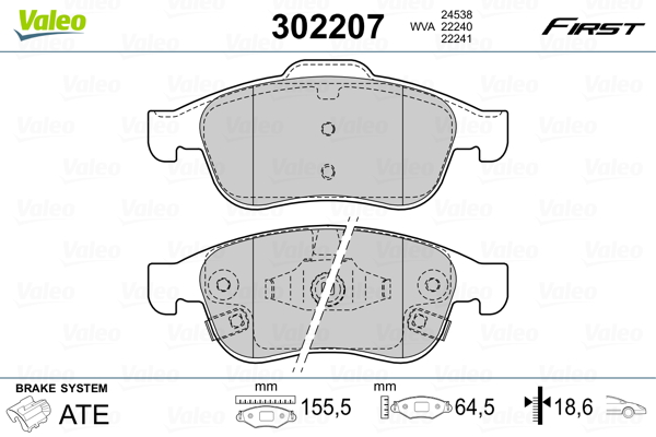 VALEO Jarrupala, levyjarru 302207