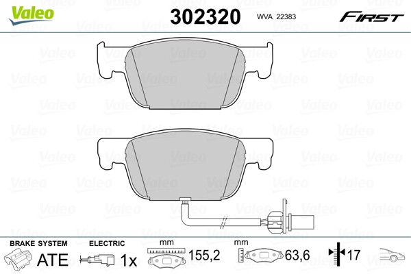 VALEO Jarrupala, levyjarru 302320
