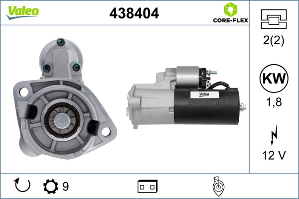 VALEO Käynnistinmoottori 438404
