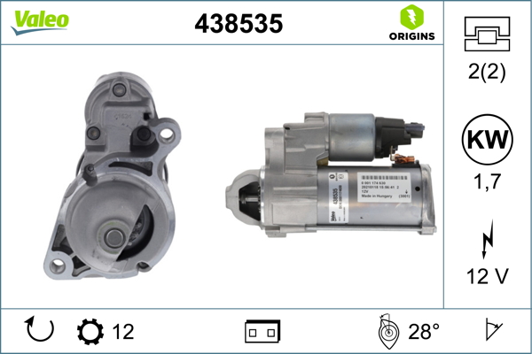 VALEO Starter 438535