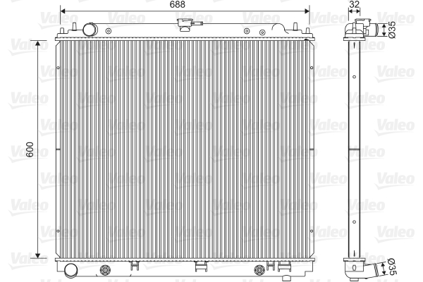 VALEO Kylare, motorkylning 701566