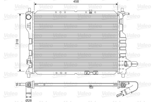 VALEO Chłodnica, układ chłodzenia silnika 701598