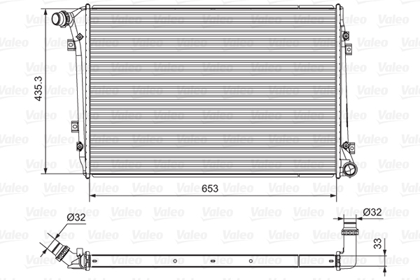 VALEO radiatorius, variklio aušinimas 701664