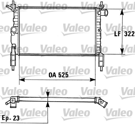 VALEO Chłodnica, układ chłodzenia silnika 730975