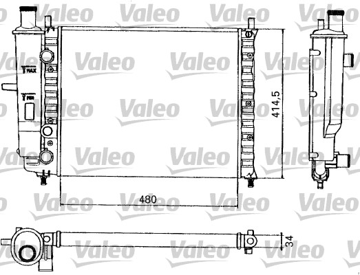 VALEO Chłodnica, układ chłodzenia silnika 731582