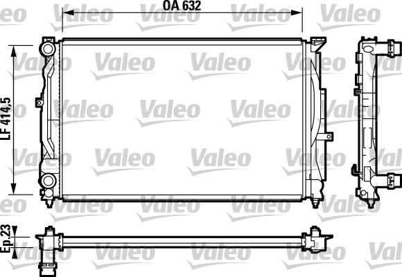 VALEO Jäähdytin,moottorin jäähdytys 732811
