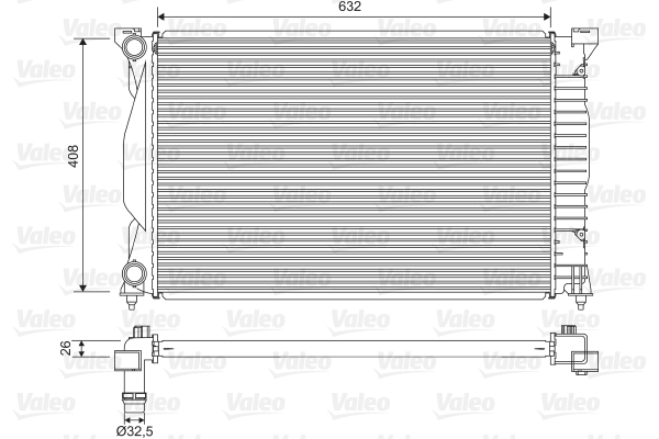 VALEO Radiaator,mootorijahutus 734269