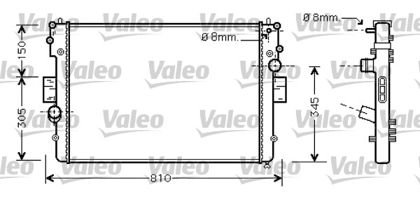VALEO Kylare, motorkylning 734448