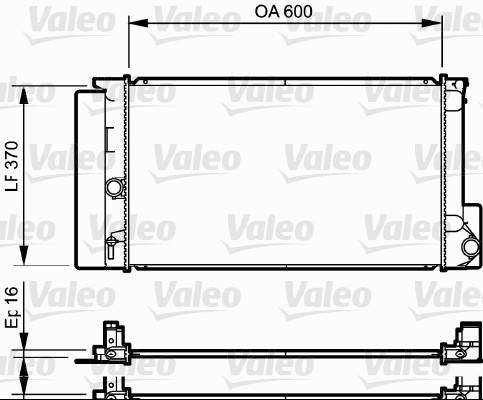 VALEO Jäähdytin,moottorin jäähdytys 735250