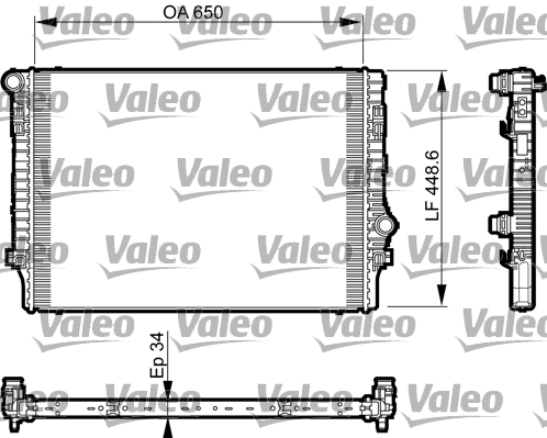 VALEO Jäähdytin,moottorin jäähdytys 735548