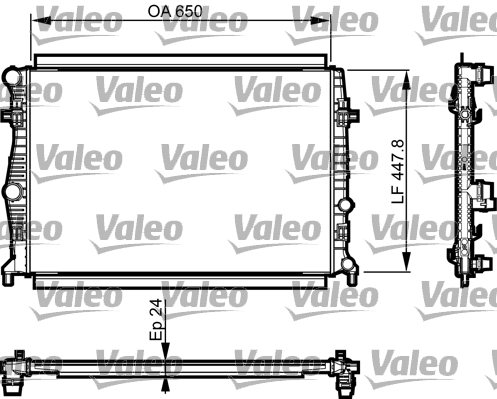 VALEO Jäähdytin,moottorin jäähdytys 735556