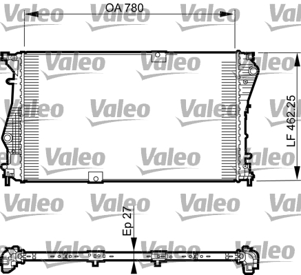VALEO Jäähdytin,moottorin jäähdytys 735599