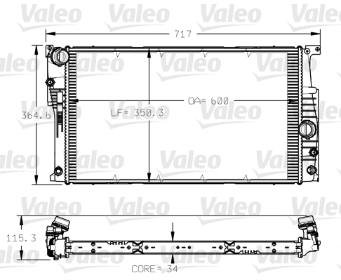VALEO Chłodnica, układ chłodzenia silnika 735623