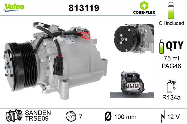 VALEO Kompressor,kliimaseade 813119