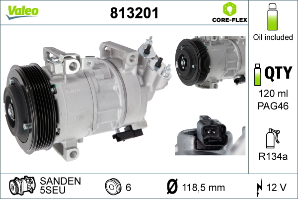 VALEO Kompressor,kliimaseade 813201