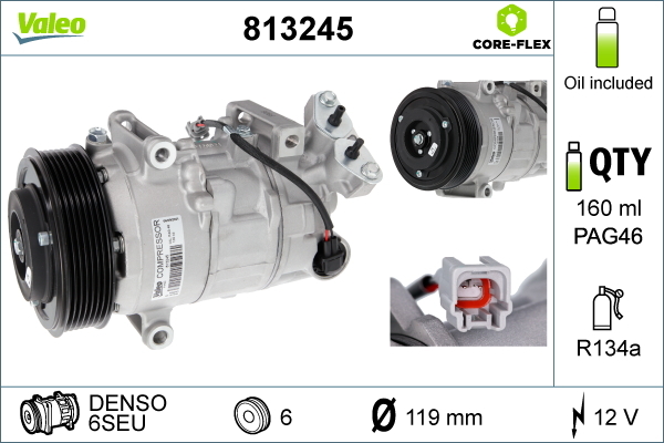 VALEO Kompressor,kliimaseade 813245