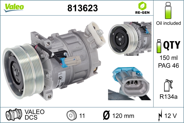VALEO Kompressor,kliimaseade 813623