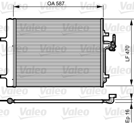 VALEO Kondensor, klimatanläggning 814184