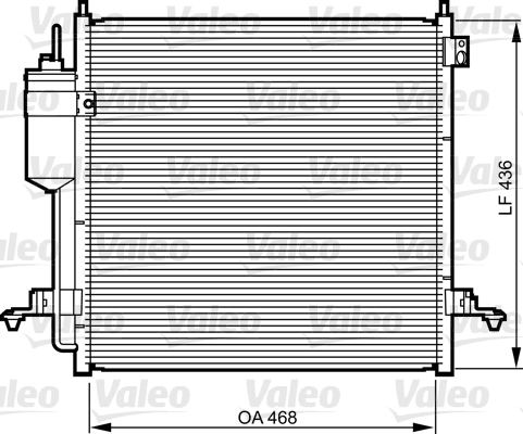 VALEO Kondensor, klimatanläggning 814214