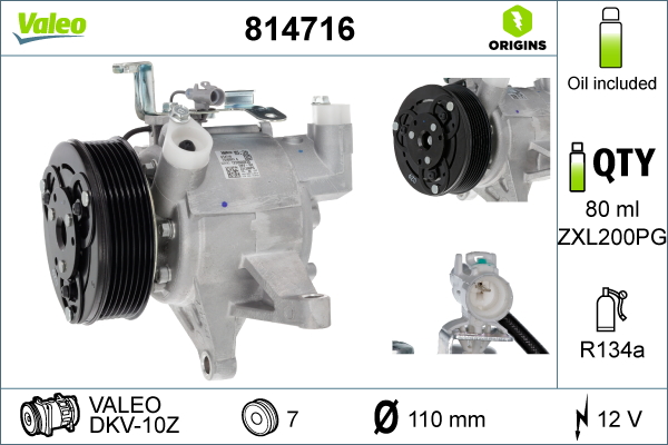 VALEO Kompresor, klimatyzacja 814716