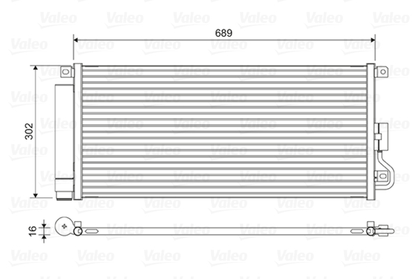 VALEO Kondensor, klimatanläggning 822592