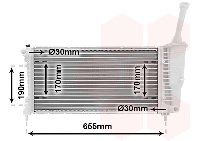 VAN WEZEL Radiaator,mootorijahutus 17002308