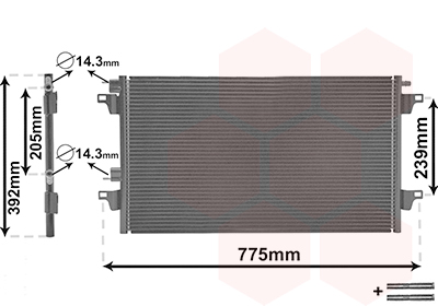 VAN WEZEL Kondensaator,kliimaseade 43005280
