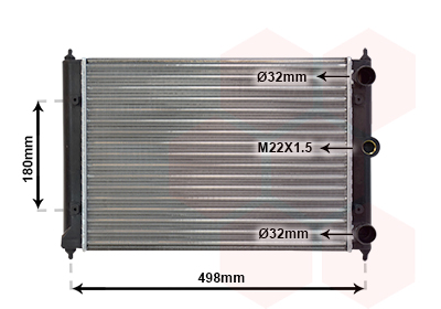 VAN WEZEL Radiaator,mootorijahutus 58002092
