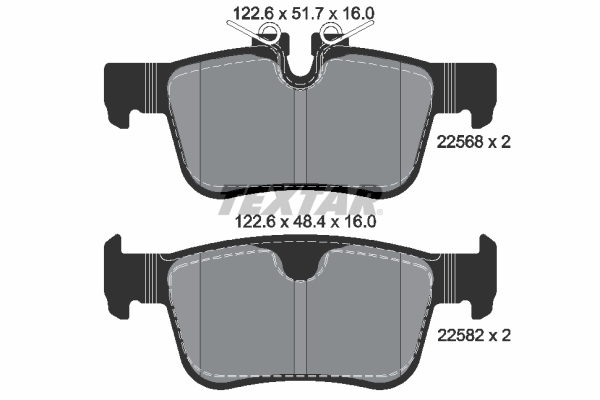TEXTAR Piduriklotside komplekt, ketaspidur 2256801