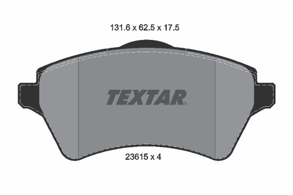 TEXTAR Piduriklotside komplekt, ketaspidur 2361501