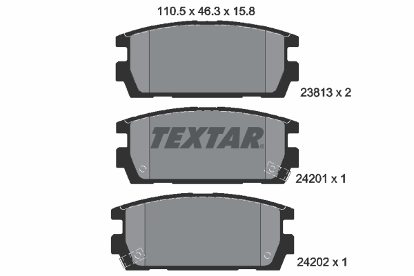 TEXTAR Piduriklotside komplekt, ketaspidur 2381301