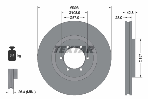 TEXTAR Piduriketas 92180003