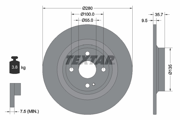 TEXTAR Piduriketas 92320003