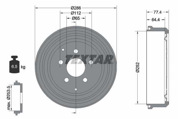 TEXTAR Piduritrummel 94048300
