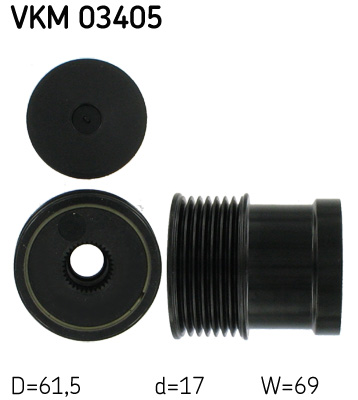 SKF Frihjulskoppling, generator VKM 03405