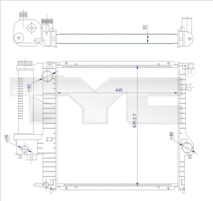 TYC Radiaator,mootorijahutus 703-0009-R