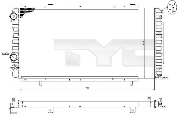 TYC Radiaator,mootorijahutus 709-0014-R